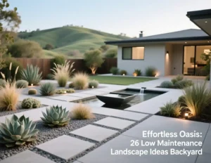 Low Maintenance Landscape Backyard