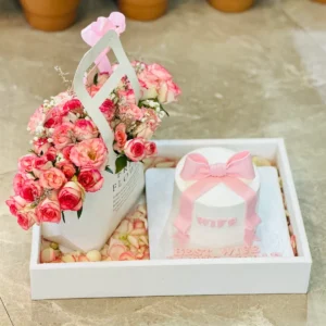 Cake and Flower Box Gift